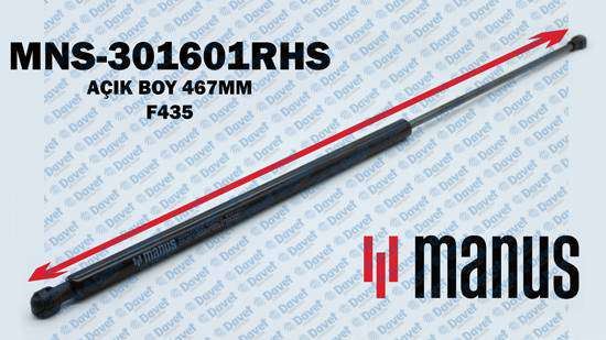 57-33016 Bagaj Amortisoru 467mm/435n Peugeot 208 2012-